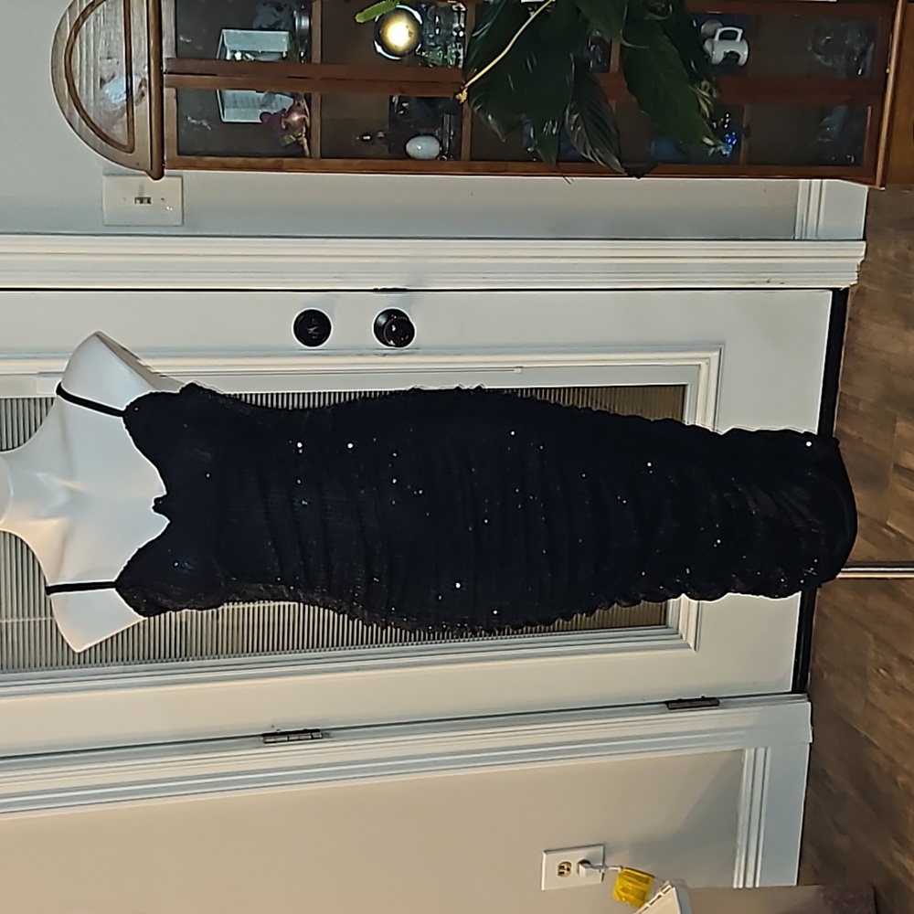 Sequined Black Dress-X